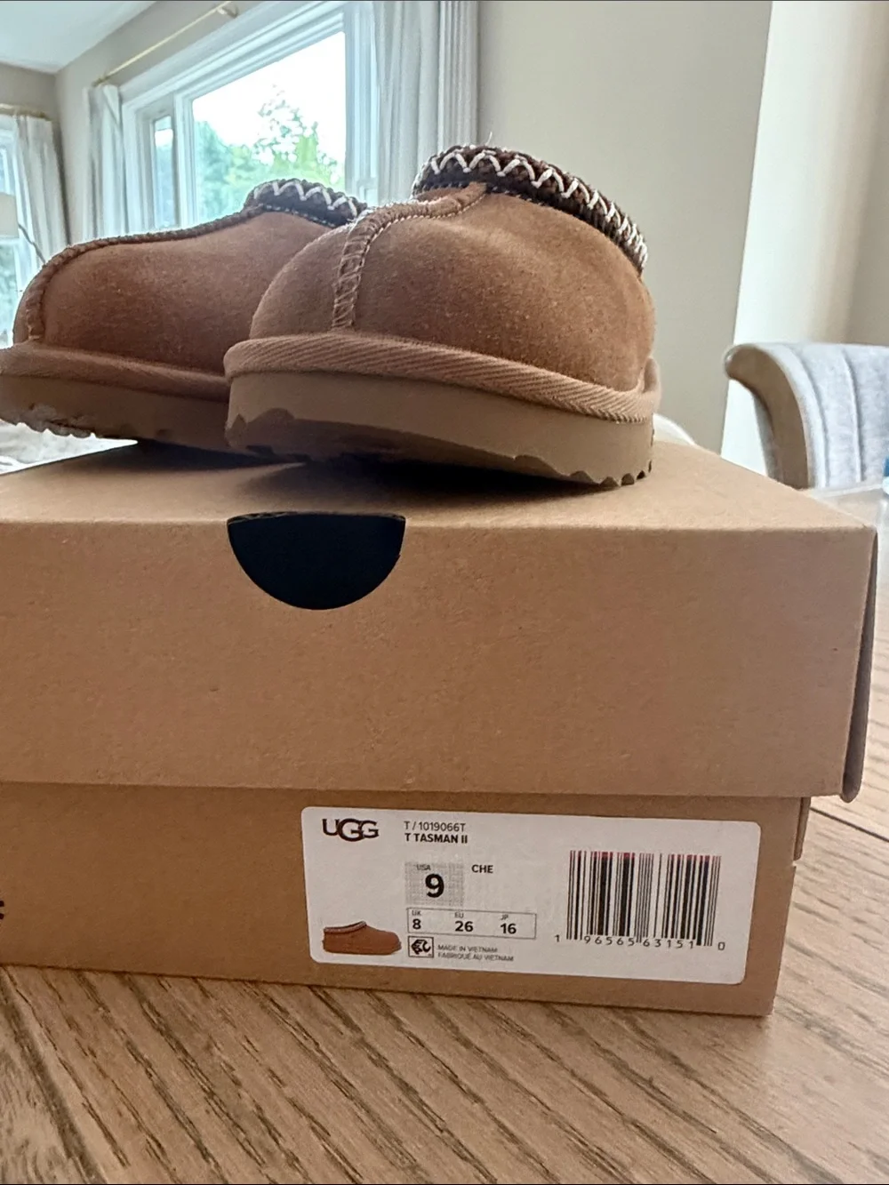 UGG Kids Chestnut Suede Slip-On Clogs with Braided Trim